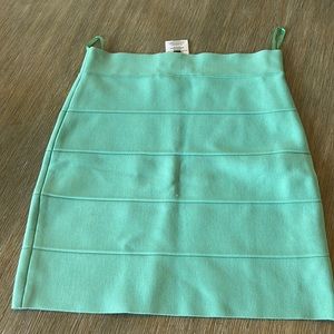 BCBG turquoise mini skirt